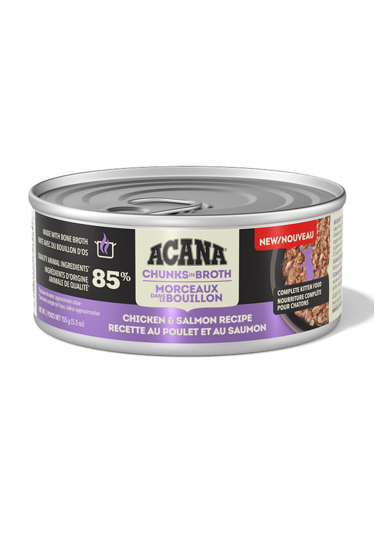 Chunks in Broth Chicken & Salmon Recipe for Kittens